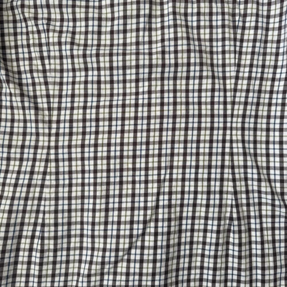 Eton Shirt Mens 16.5 42 Slim Brown Green Check Plaid Button Down Long Sleeve - Picture 12 of 12